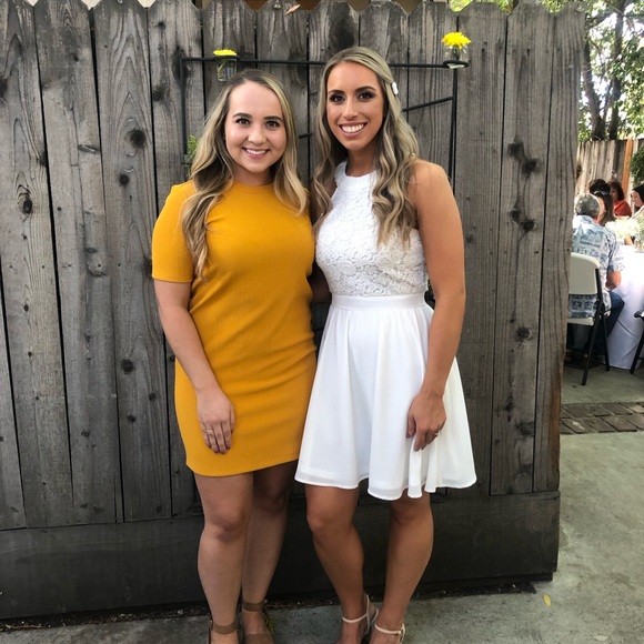 White skater dress - bridal shower/engagement party/bachelorette party - Picture 5 of 5